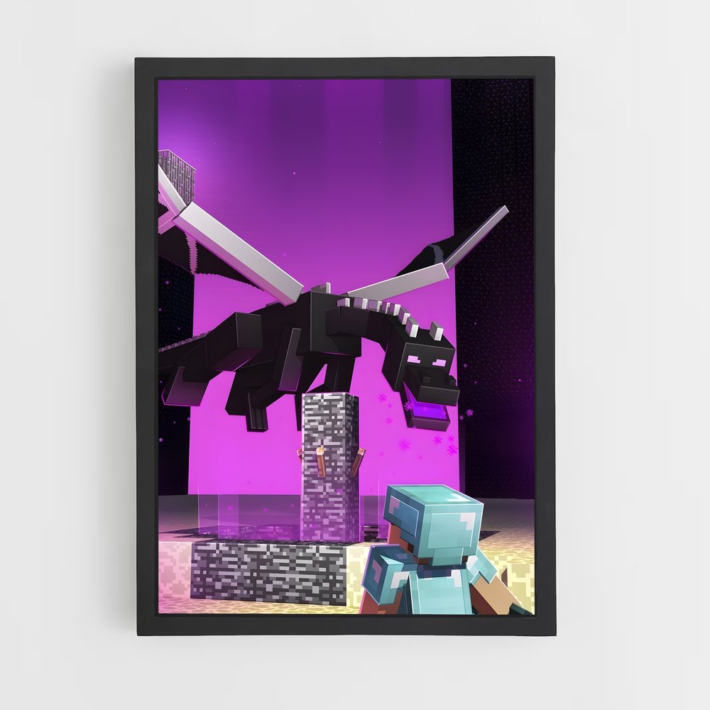 Poster Dragon de l'Ender – affiche Minecraft (vue 2)